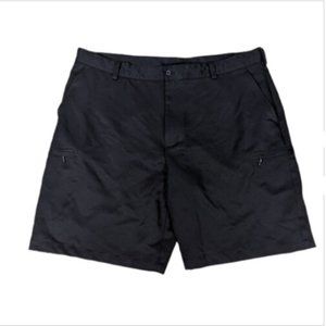 Izod Sz 42 Men's Black Flat Front Zipper Pockets Basic Golf Shorts